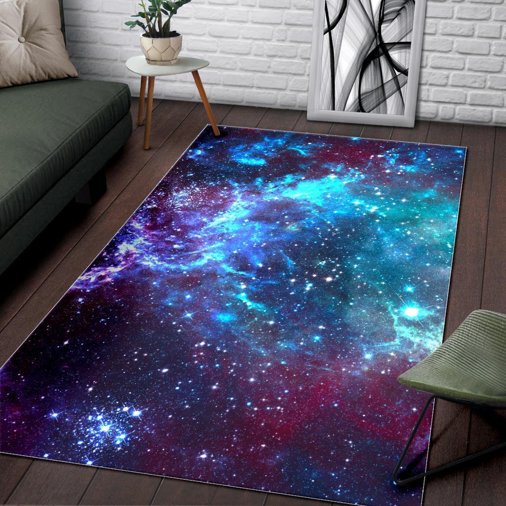 Starfield Nebula Galaxy Space Print Area Rug