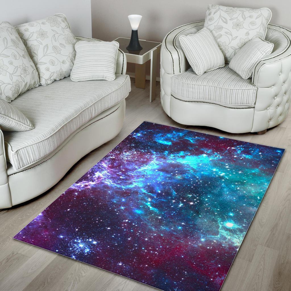 Starfield Nebula Galaxy Space Print Area Rug