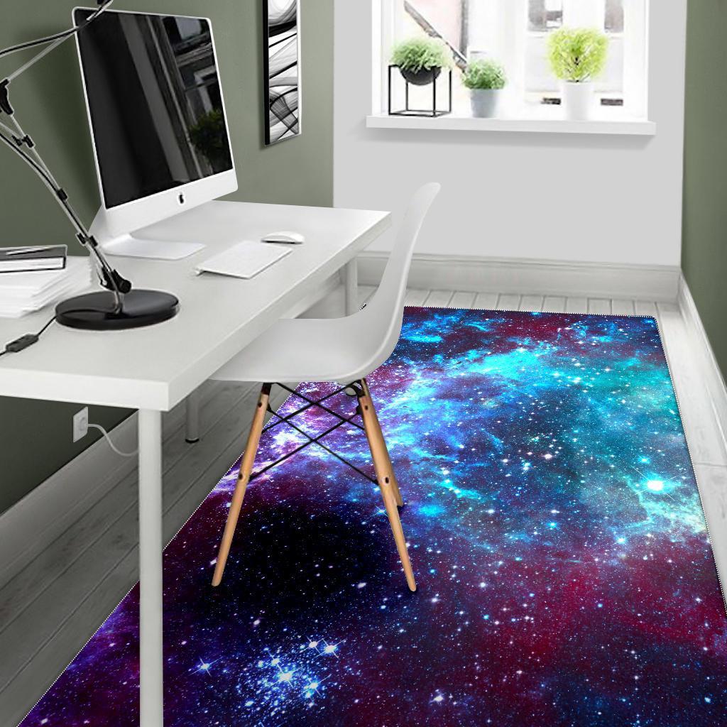 Starfield Nebula Galaxy Space Print Area Rug