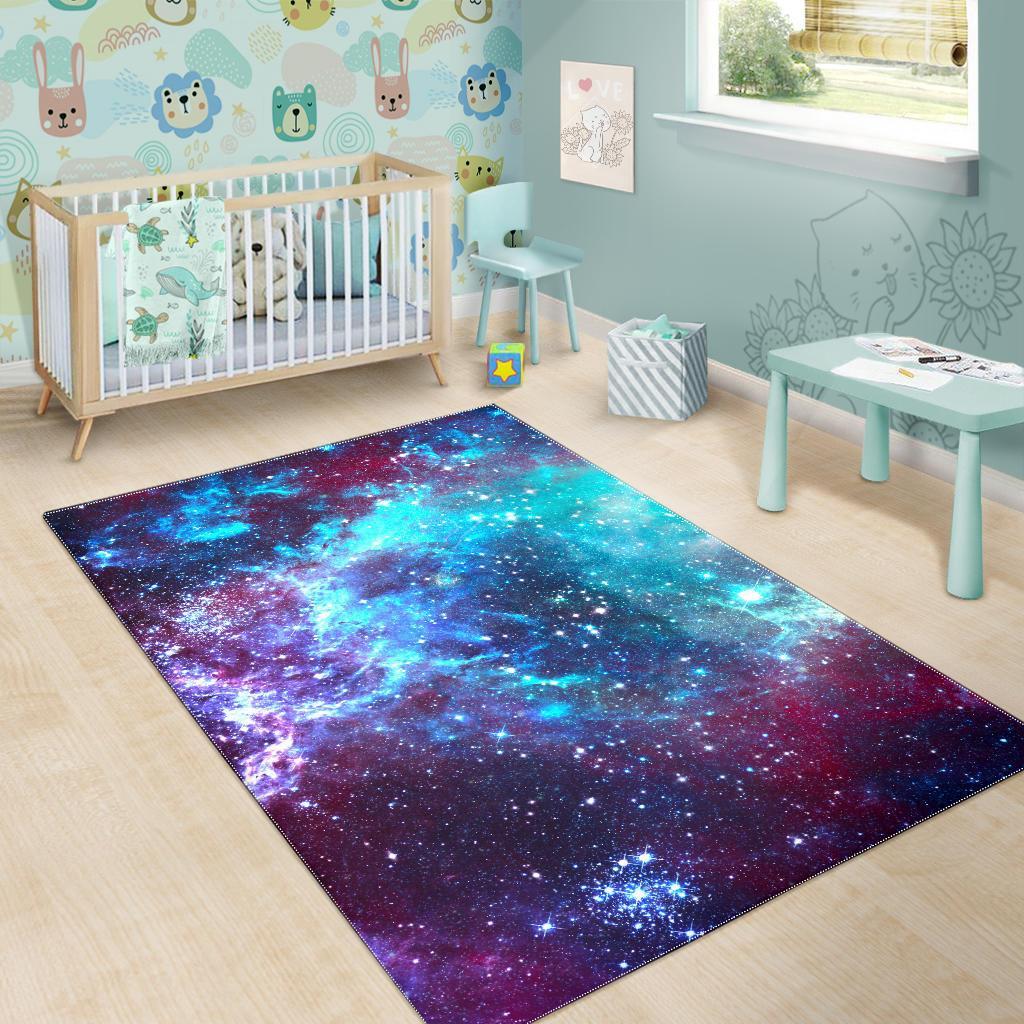 Starfield Nebula Galaxy Space Print Area Rug