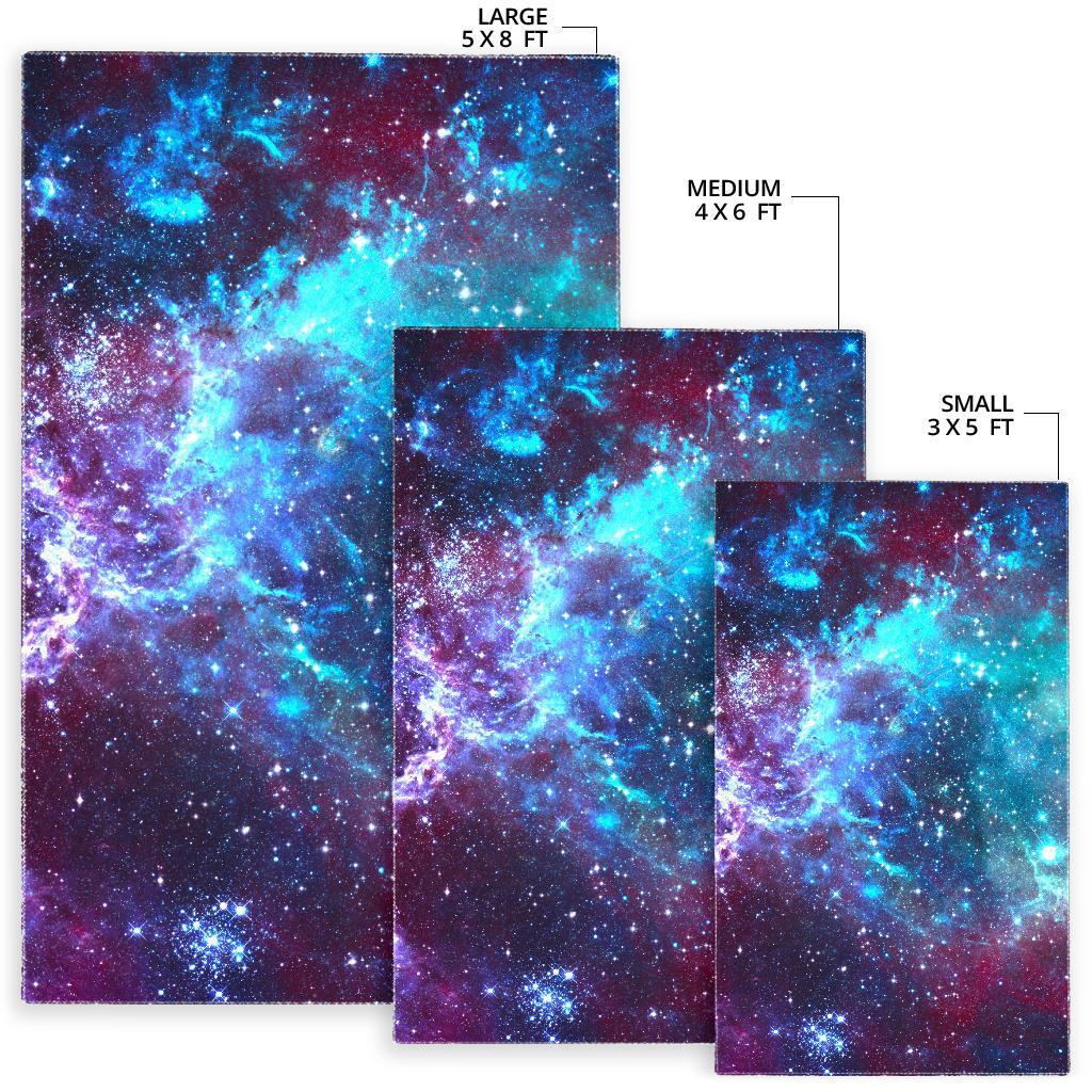 Starfield Nebula Galaxy Space Print Area Rug