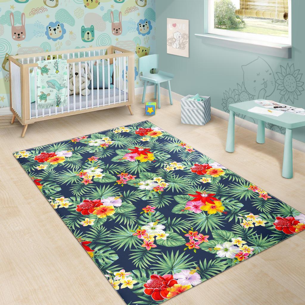Summer Tropical Hawaii Pattern Print Area Rug