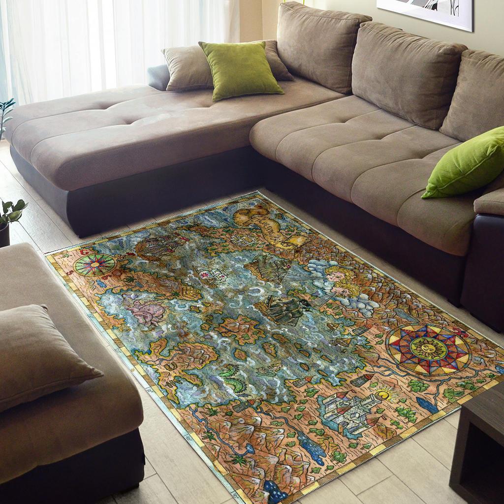 Treasure Map Area Rug