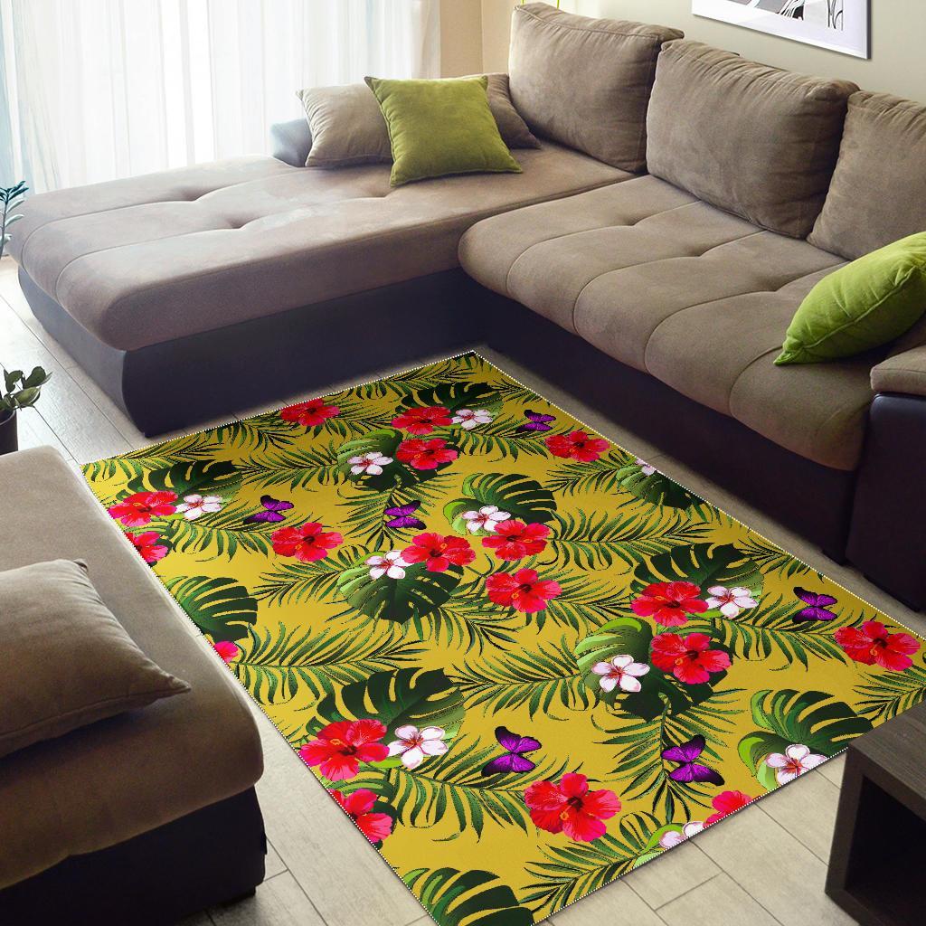 Tropical Exotic Hawaiian Pattern Print Area Rug