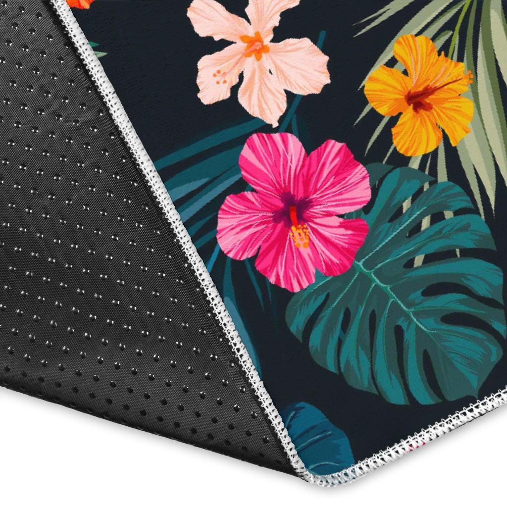 Tropical Flowers Hawaii Pattern Print Area Rug