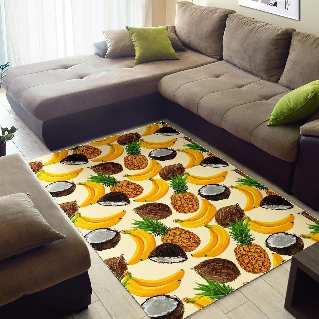 Tropical Fruits Pattern Print Area Rug