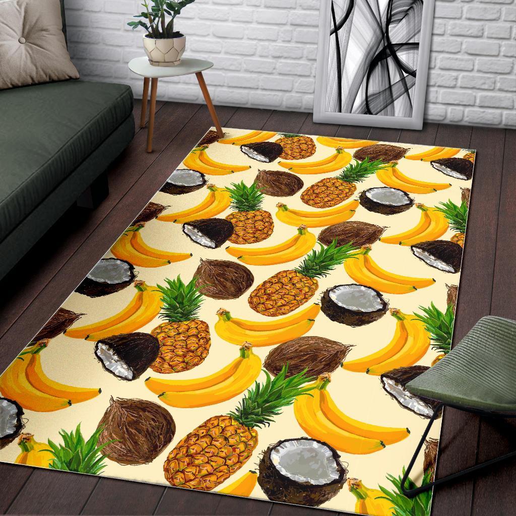 Tropical Fruits Pattern Print Area Rug