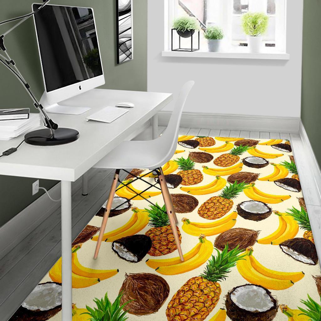 Tropical Fruits Pattern Print Area Rug
