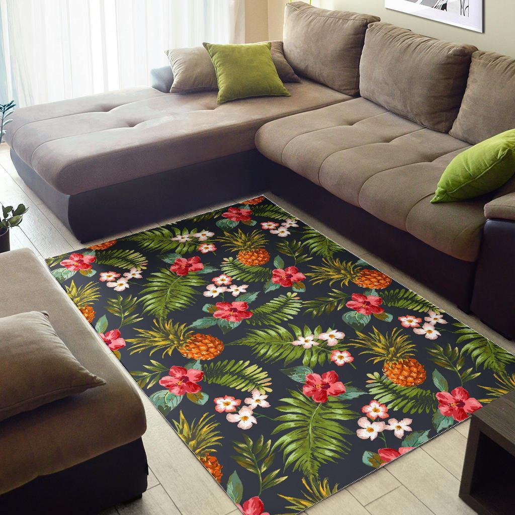 Tropical Hawaii Pineapple Pattern Print Area Rug