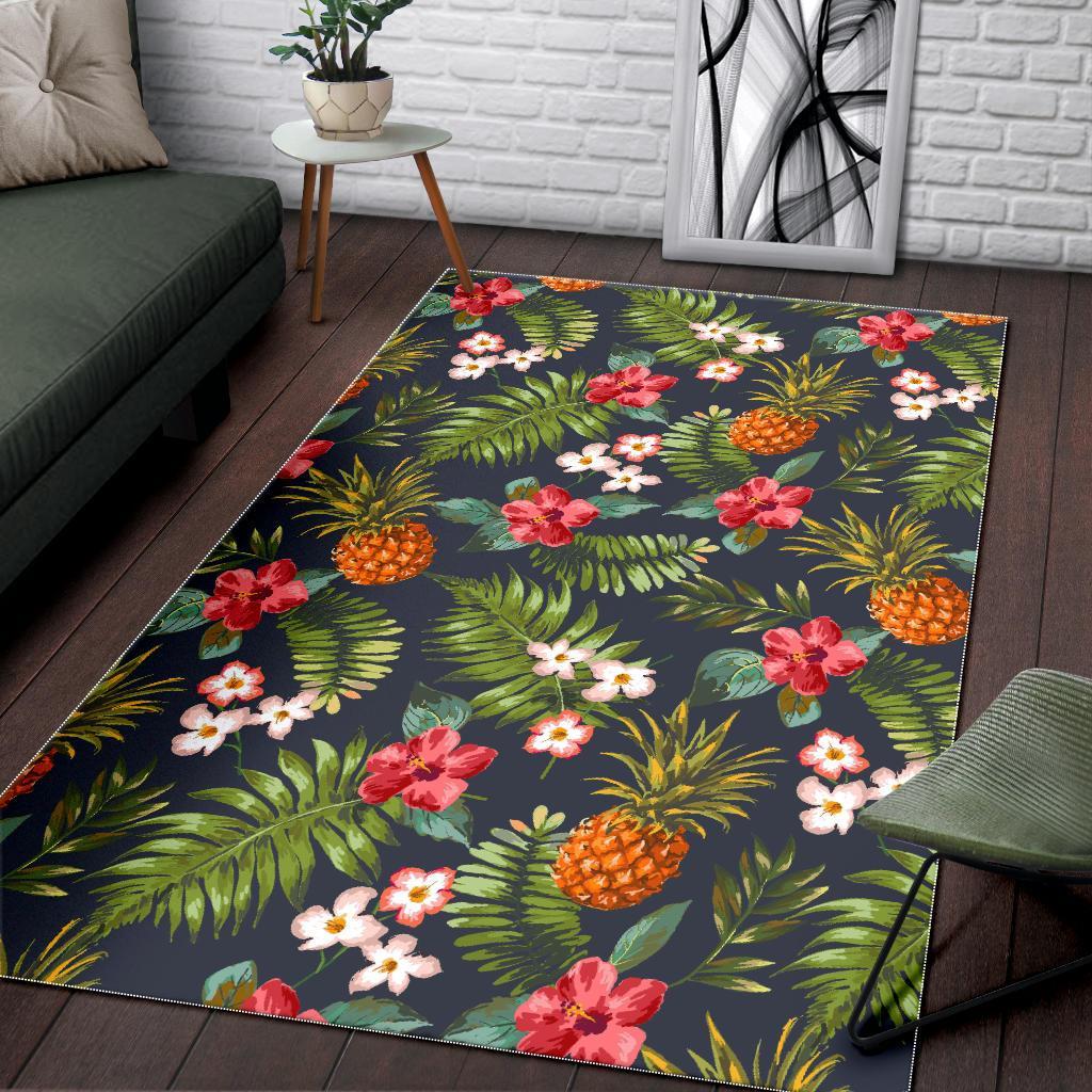 Tropical Hawaii Pineapple Pattern Print Area Rug