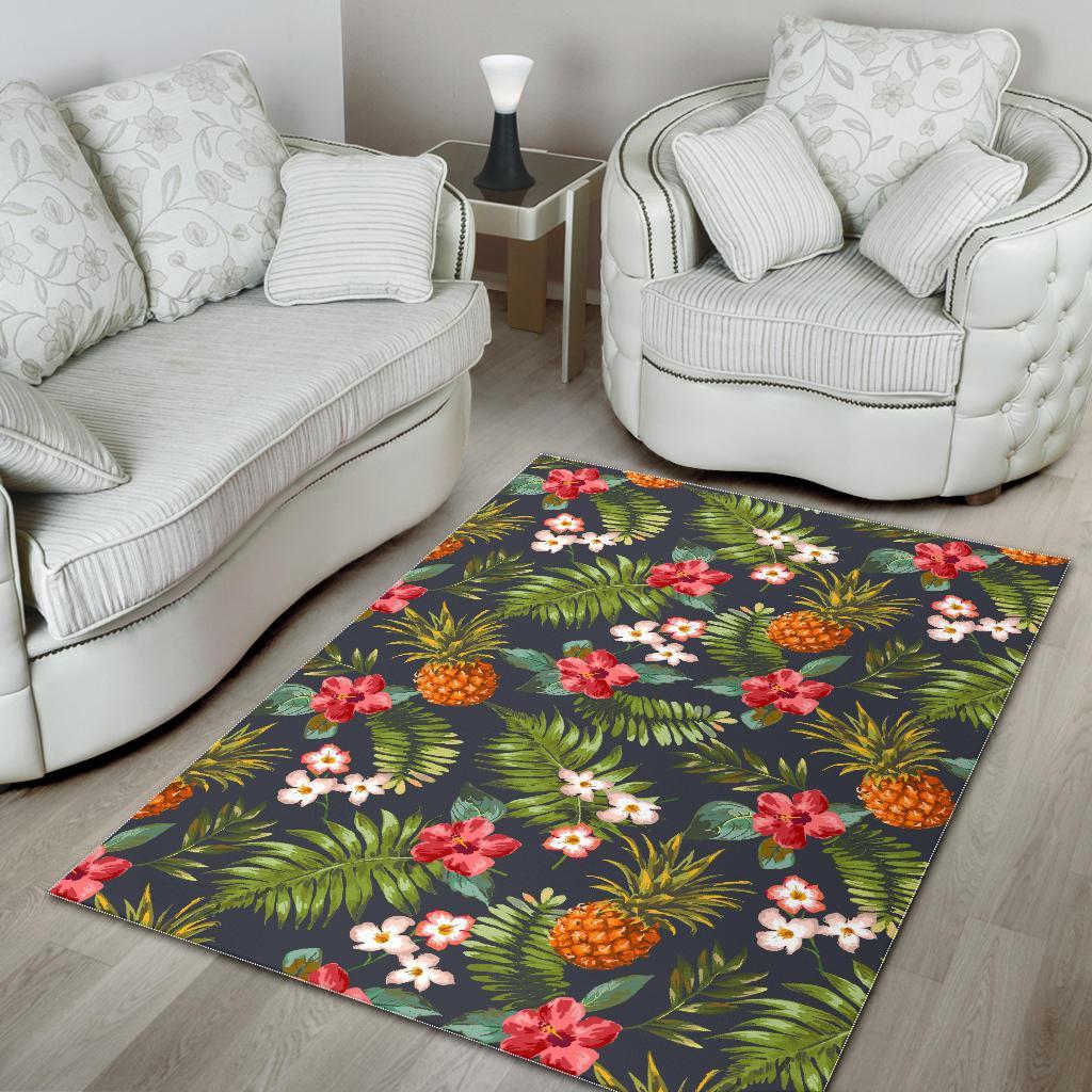 Tropical Hawaii Pineapple Pattern Print Area Rug