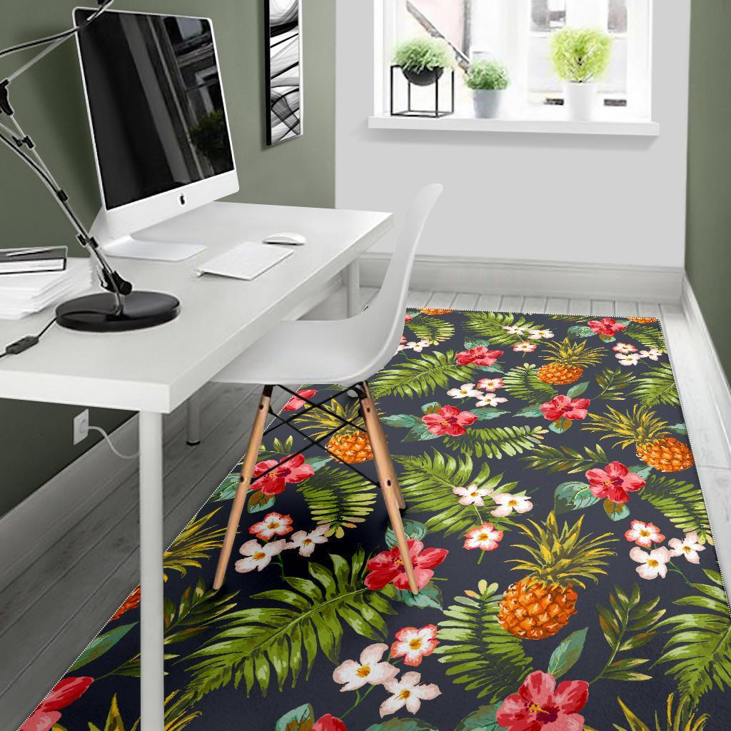 Tropical Hawaii Pineapple Pattern Print Area Rug