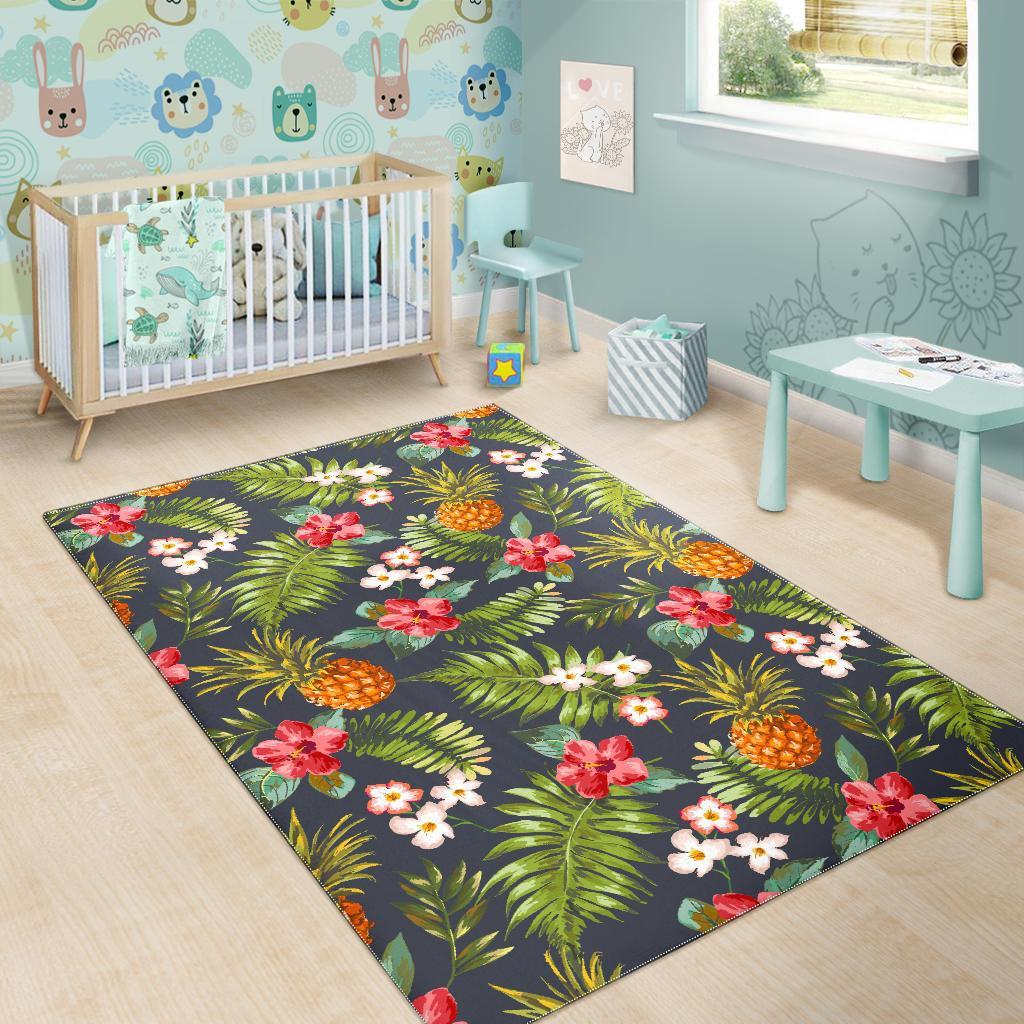 Tropical Hawaii Pineapple Pattern Print Area Rug