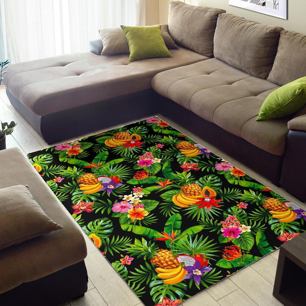 Tropical Hawaiian Fruits Pattern Print Area Rug