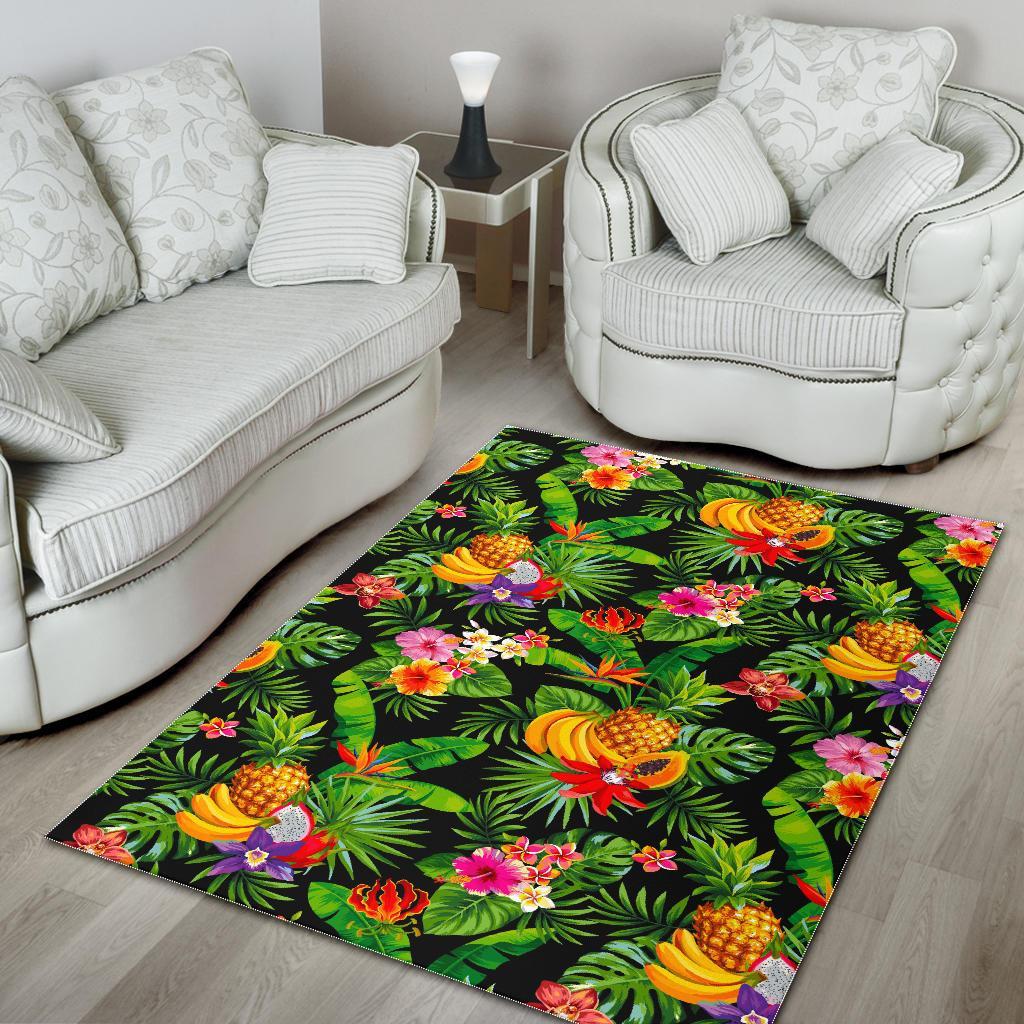 Tropical Hawaiian Fruits Pattern Print Area Rug