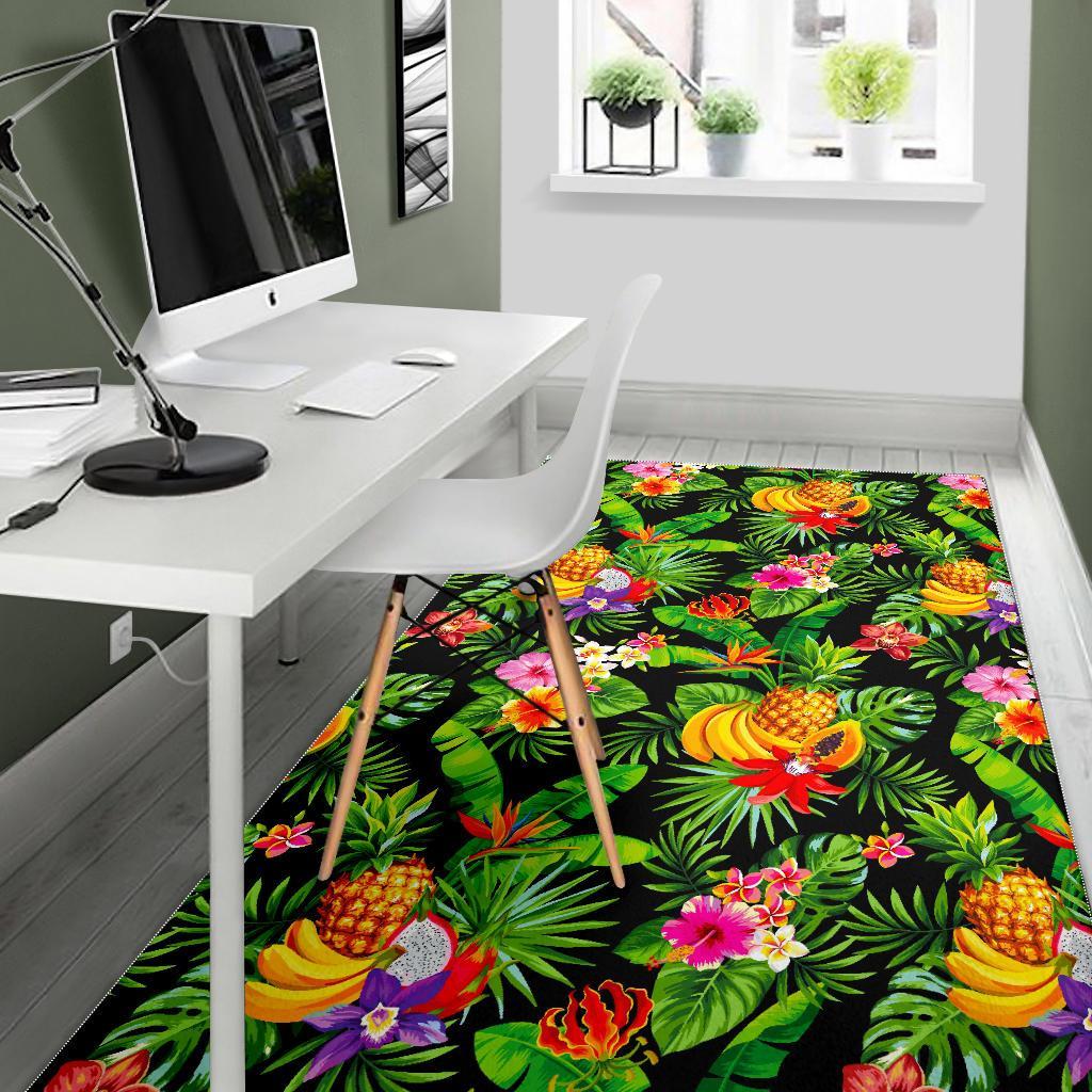 Tropical Hawaiian Fruits Pattern Print Area Rug
