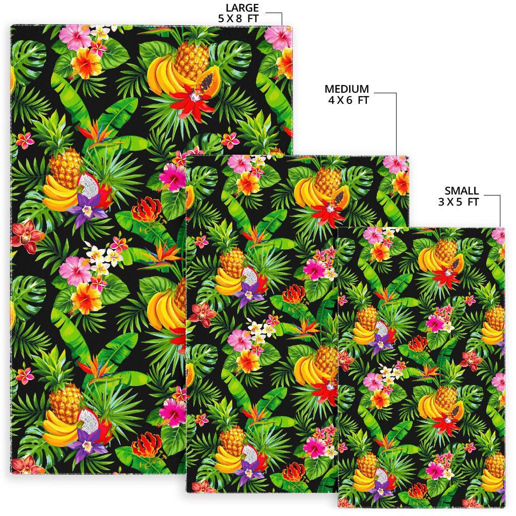Tropical Hawaiian Fruits Pattern Print Area Rug
