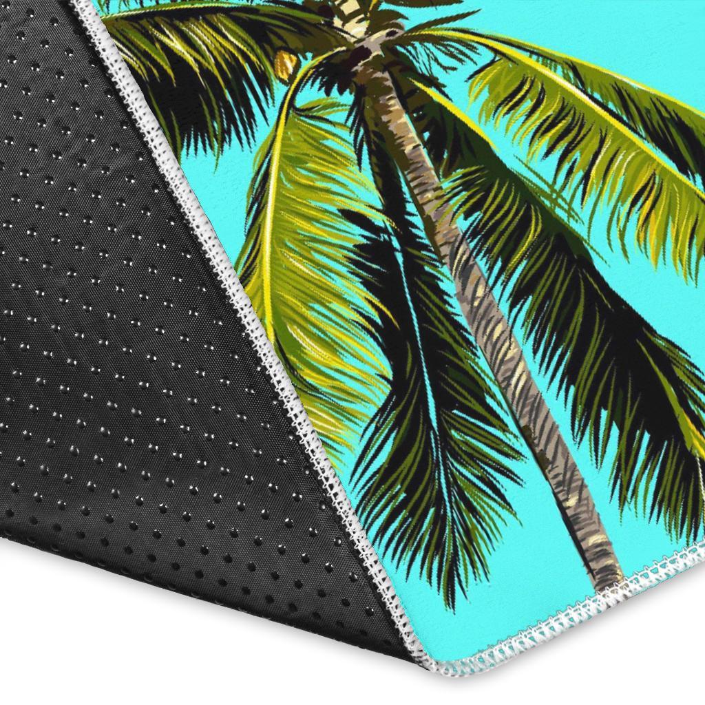 Tropical Palm Tree Pattern Print Area Rug