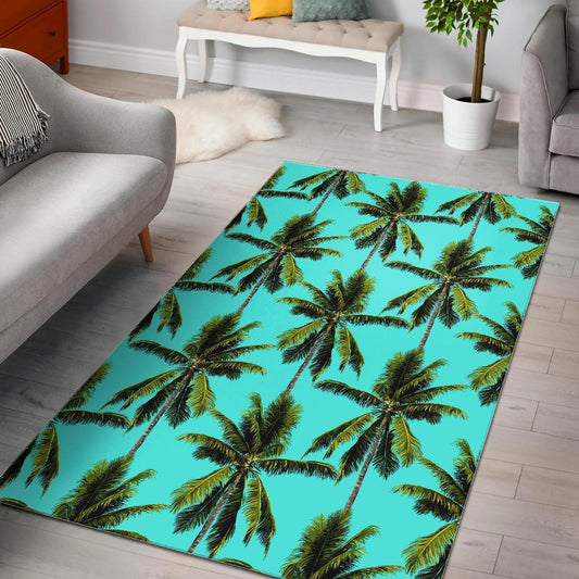 Tropical Palm Tree Pattern Print Area Rug