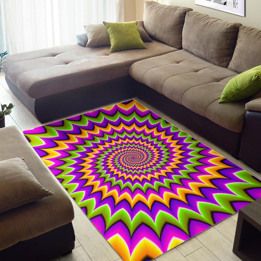Twisted Colors Moving Optical Illusion Area Rug