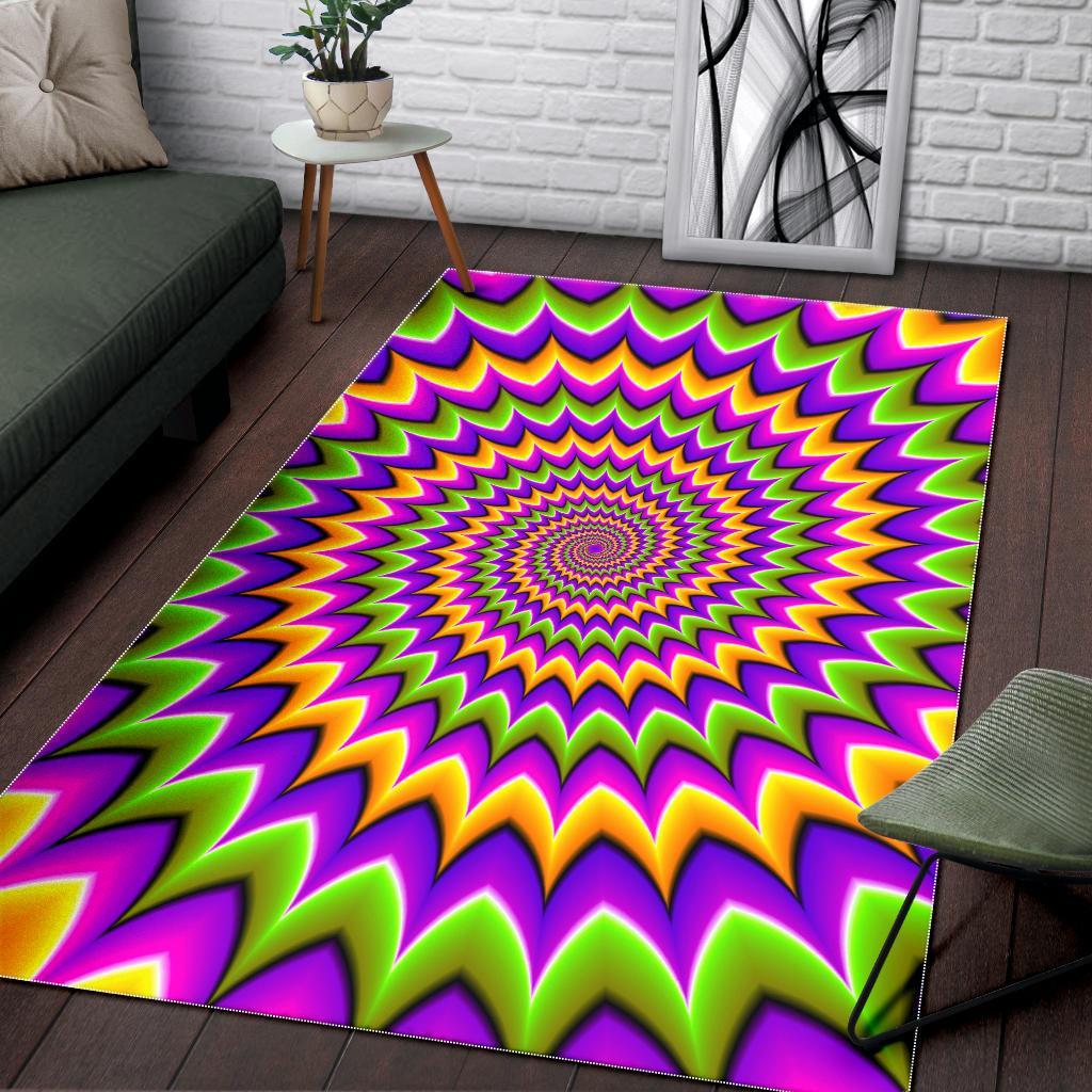 Twisted Colors Moving Optical Illusion Area Rug