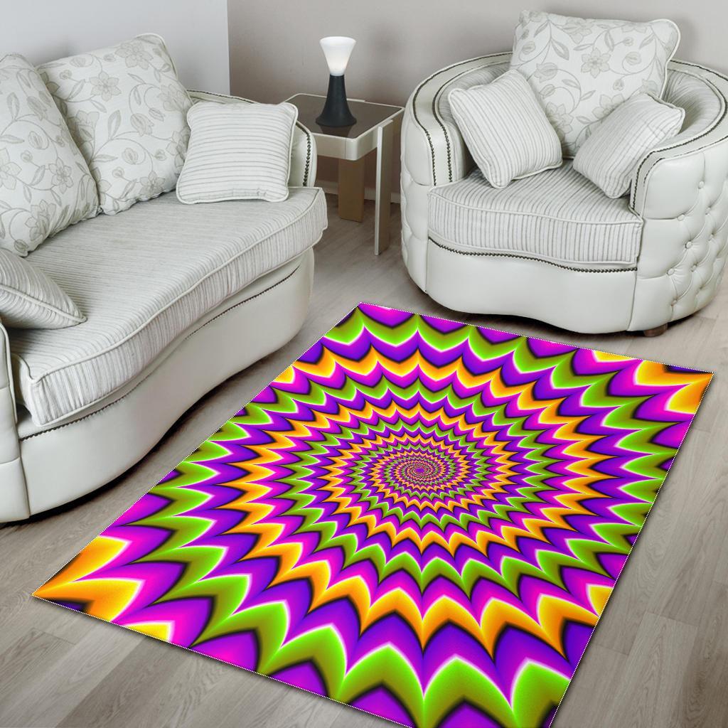 Twisted Colors Moving Optical Illusion Area Rug