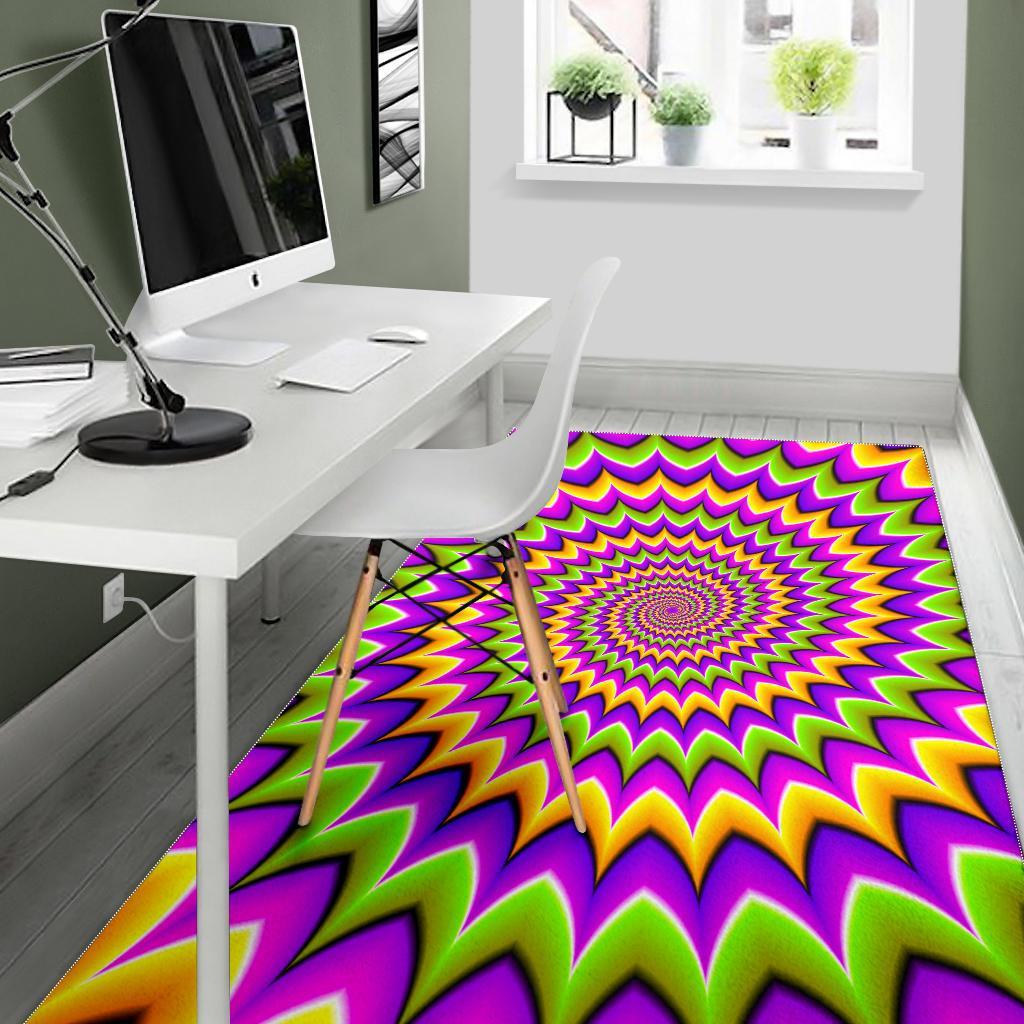 Twisted Colors Moving Optical Illusion Area Rug