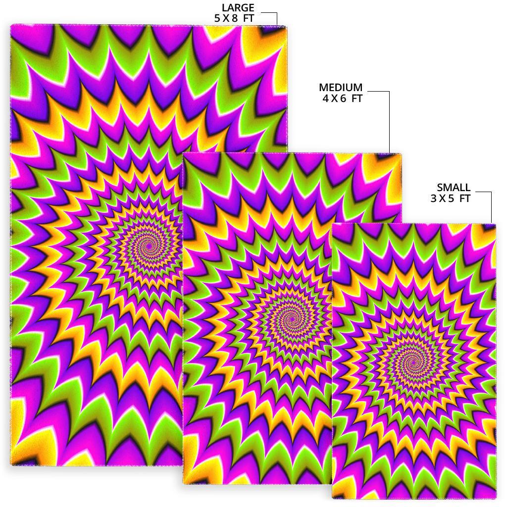 Twisted Colors Moving Optical Illusion Area Rug