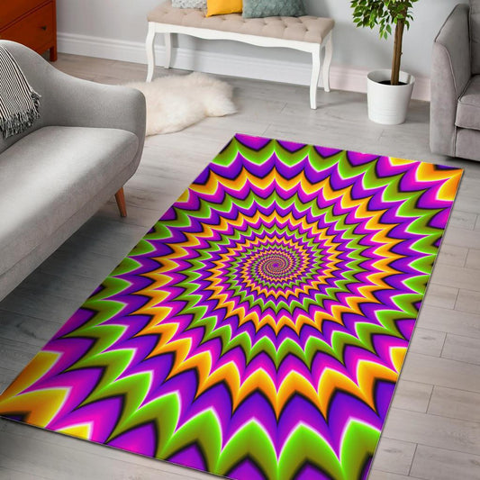 Twisted Colors Moving Optical Illusion Area Rug