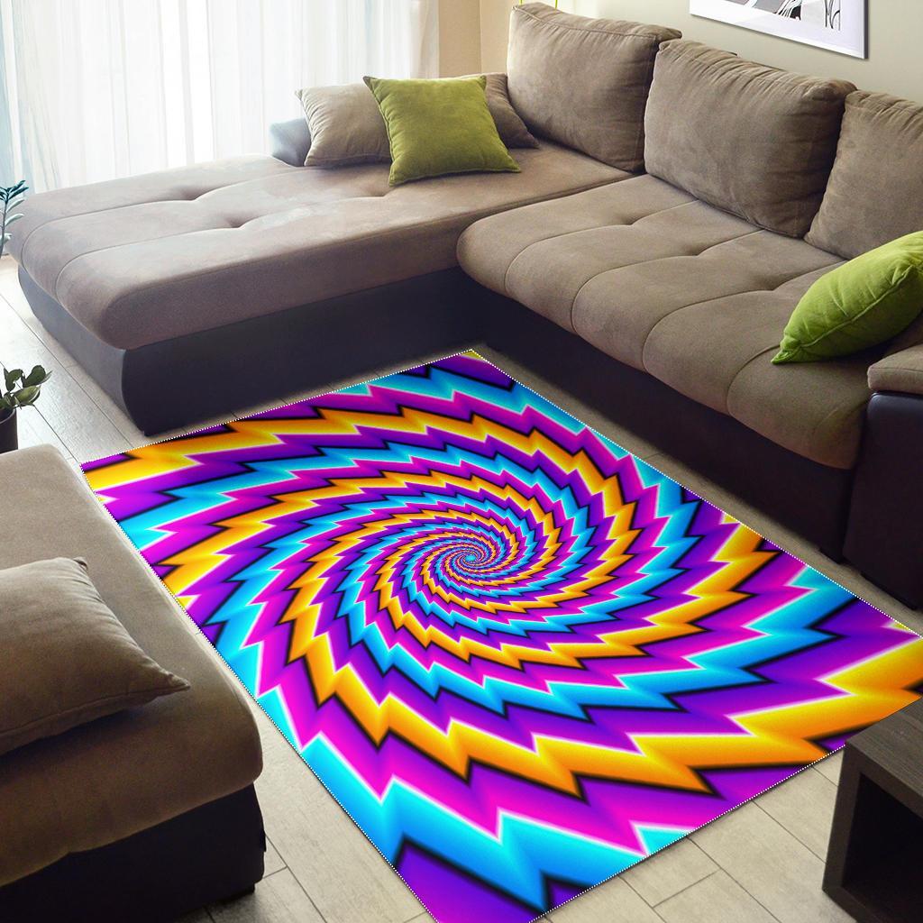 Twisted Spiral Moving Optical Illusion Area Rug