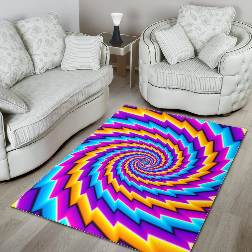 Twisted Spiral Moving Optical Illusion Area Rug