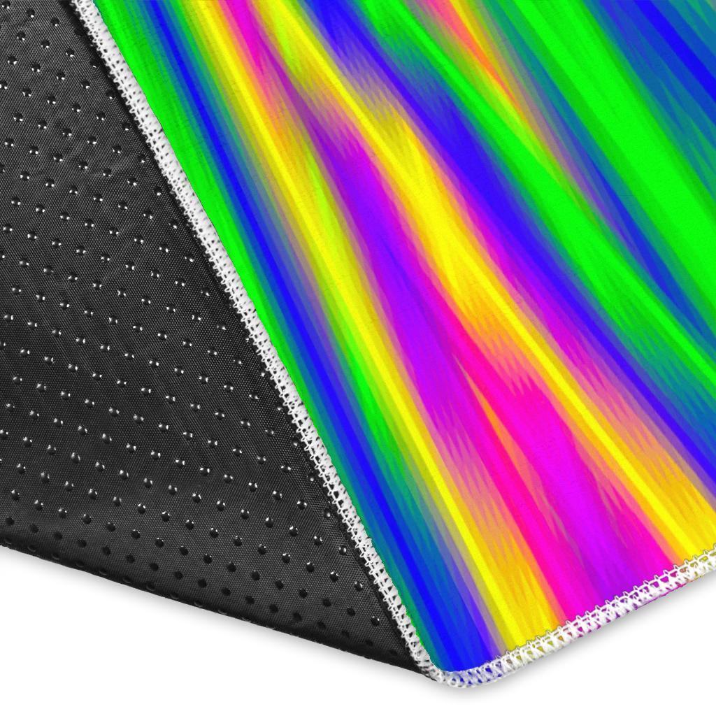 Vibrant Psychedelic Optical Illusion Area Rug