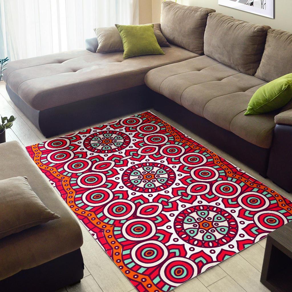 Vintage Indian Mandala Print Area Rug