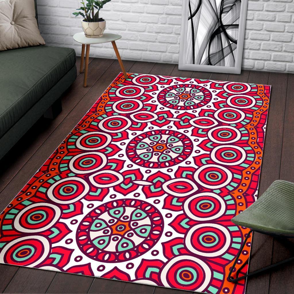 Vintage Indian Mandala Print Area Rug