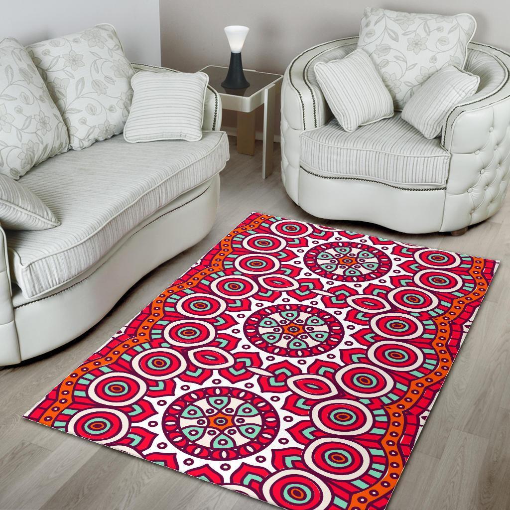 Vintage Indian Mandala Print Area Rug