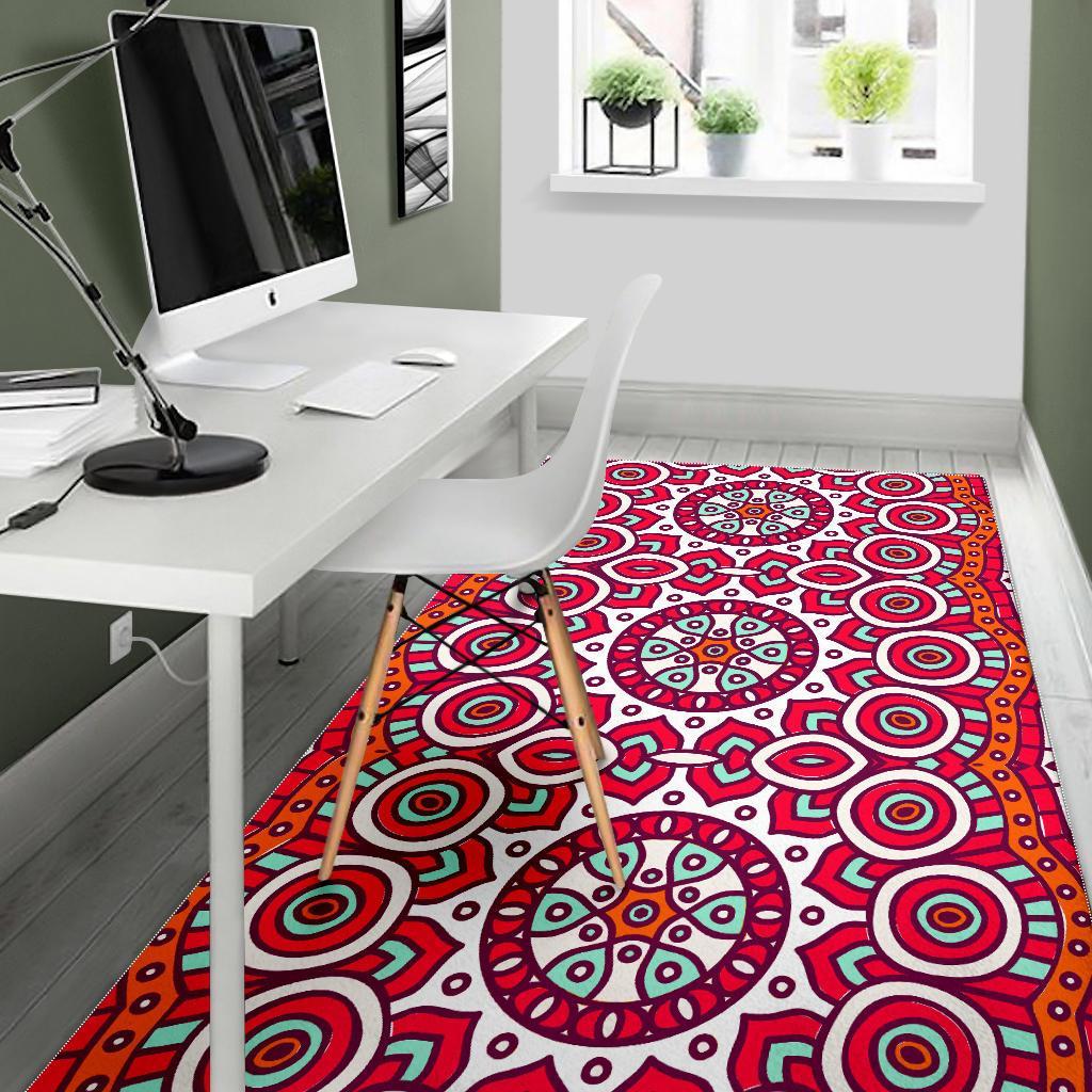 Vintage Indian Mandala Print Area Rug