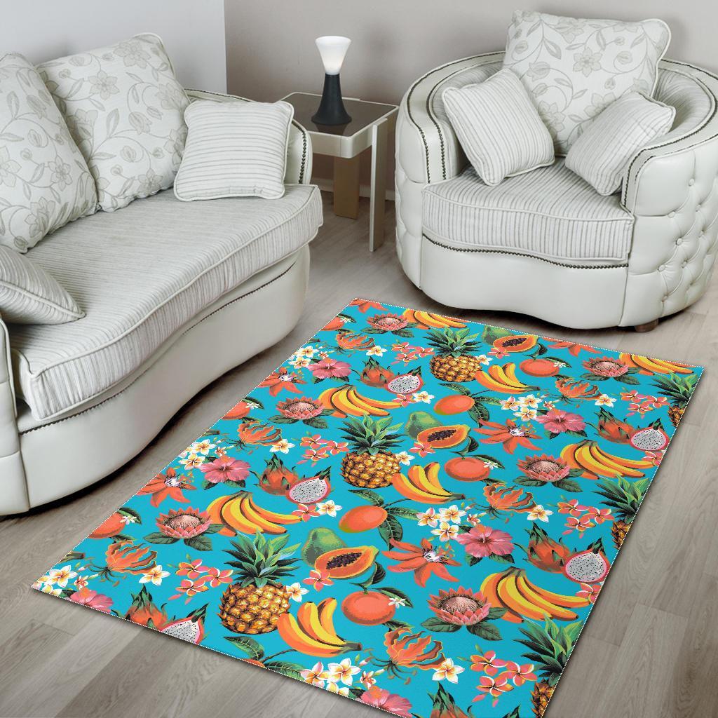 Vintage Tropical Fruits Pattern Print Area Rug