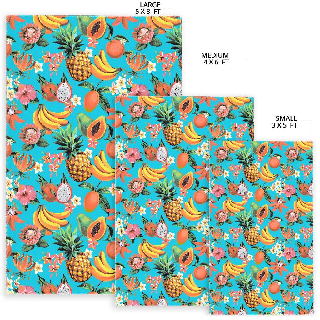 Vintage Tropical Fruits Pattern Print Area Rug