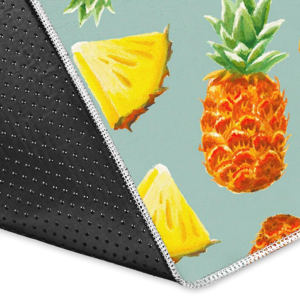 Watercolor Pineapple Pattern Print Area Rug