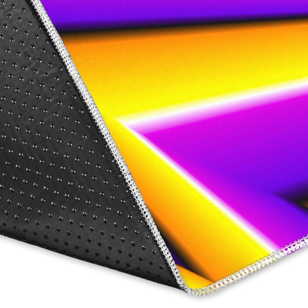 Yellow Big Bang Moving Optical Illusion Area Rug
