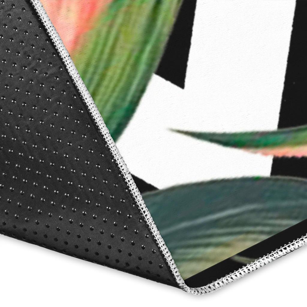 Zig Zag Tropical Pattern Print Area Rug